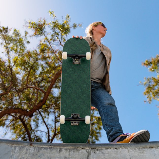 Vattendroppar på grön metall mini skateboard bräda 18,5 cm (Utomhus 1)