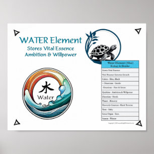 Vattenelement Akupunktur Poster