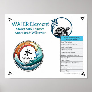 Vattenelement Akupunktur Poster