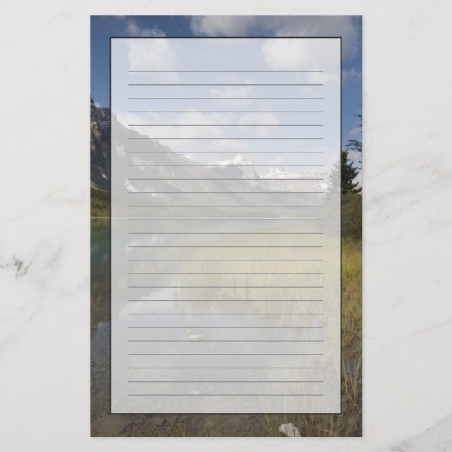 Vattenfågelsjö längs Icefields parkway, Brevpapper (Framsida)