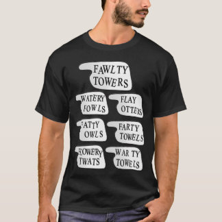 Vattenfåglar, Flå utter, feta ugglor, fjärtig hand T Shirt