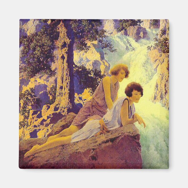 Vattenfall - av Maxfield Parrish Magnet (Framsidan)