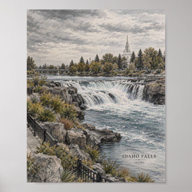 Vattenfall Berg Landskapsaffisch #112 Poster (Framsidan)
