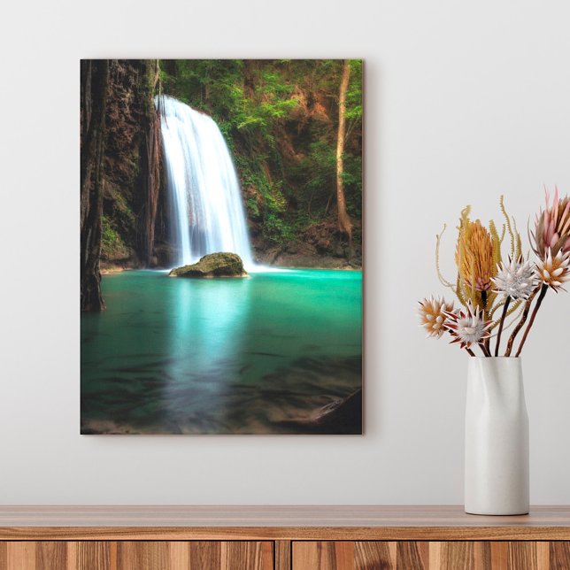 Vattenfall | Erawan Waterfall, Thailand Canvastryck (Skapare uppladdad)