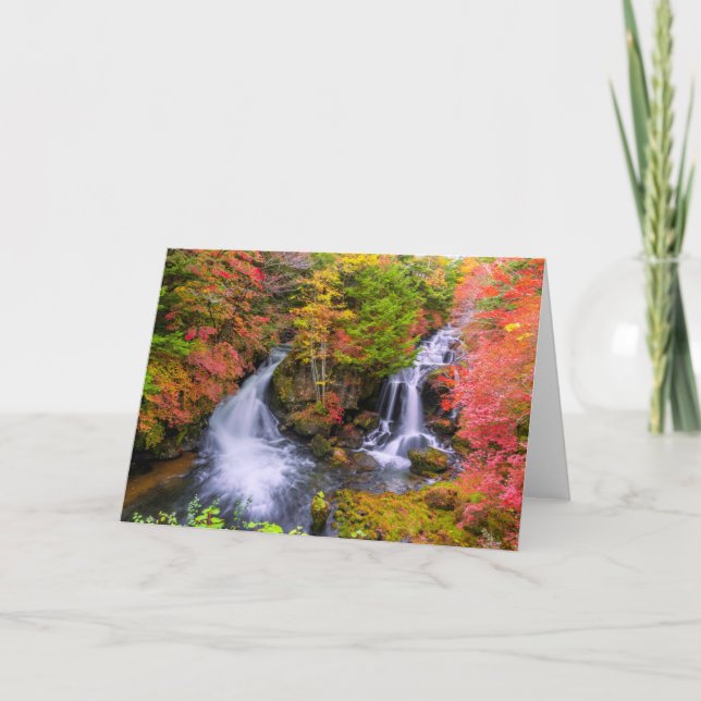 Vattenfall | Faucet Waterfalls Nikko Japan Fall Kort (Framsida)