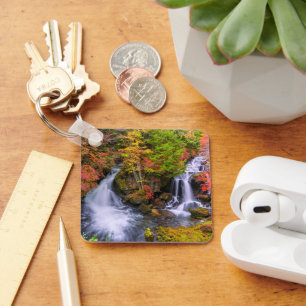 Vattenfall Faucet Waterfalls Nikko Japan Fall Nyckelring