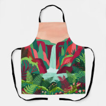 Vattenfall Fern Förkläde - Crimson & Jade Design
