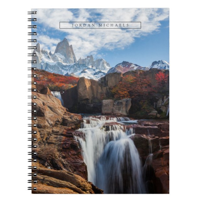 Vattenfall | Fitz Roy-berget, Argentina Anteckningsbok (Framsidan)