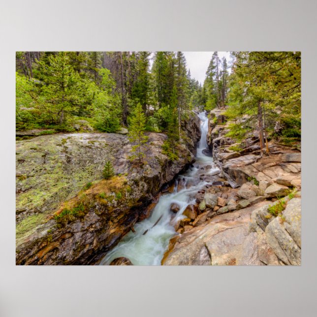 Vattenfall & flodkaskad poster (Framsidan)
