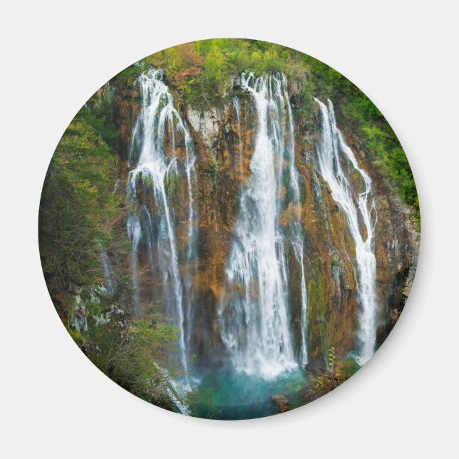 Vattenfall förhöjd vy, Kroatien Magnet (Framsidan)