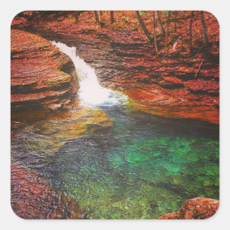 Vattenfall Fyrkantigt Klistermärke