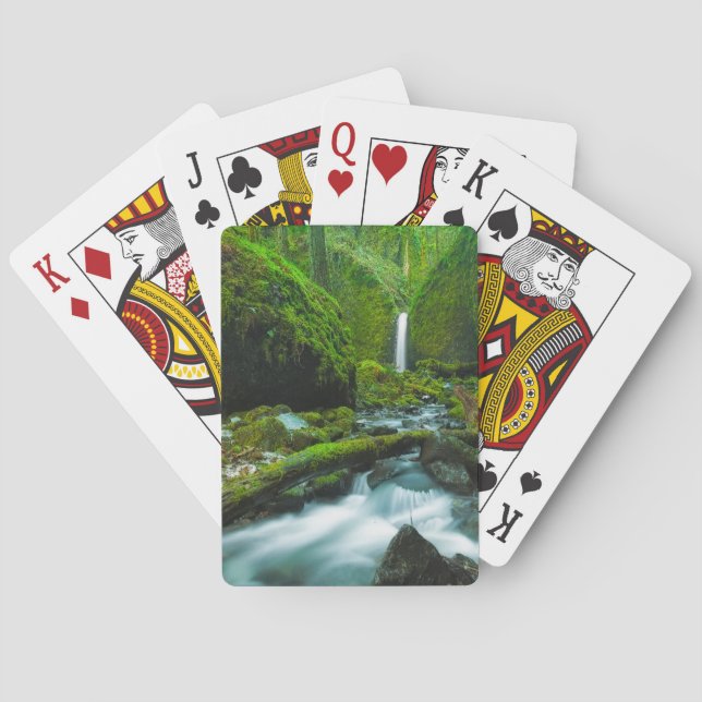 Vattenfall | Grotto Falls, Oregon Casinokort (Baksidan)