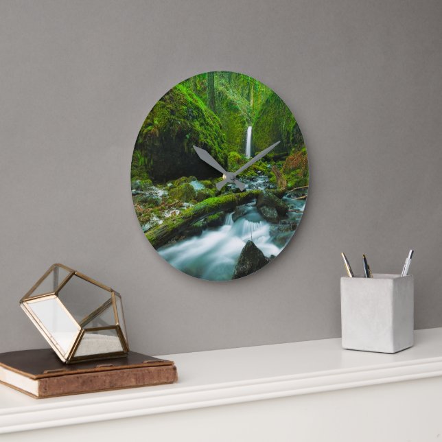 Vattenfall | Grotto Falls, Oregon Stor Klocka (Kontor)
