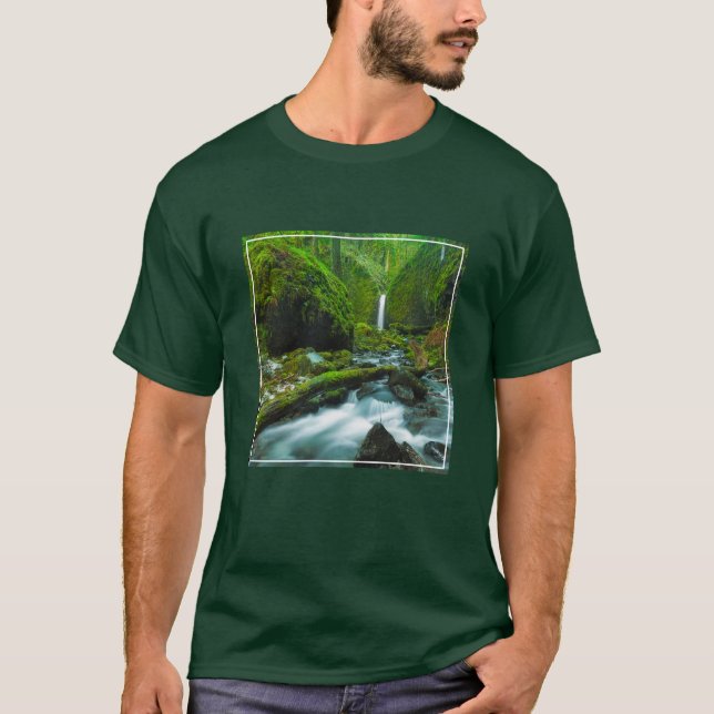Vattenfall | Grotto Falls, Oregon T Shirt (Framsida)