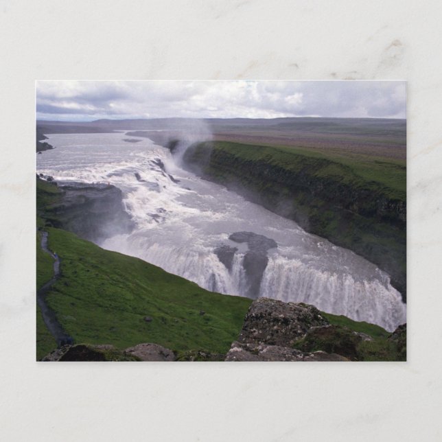Vattenfall, Gulfoss, Island Vykort (Framsida)