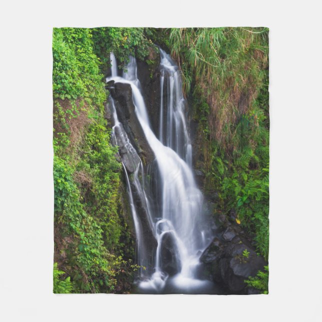Vattenfall, Hamakua-kusten, Hawaii Fleecefilt (Framsidan)
