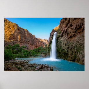 Vattenfall Havasu Falls vid Sunset Poster