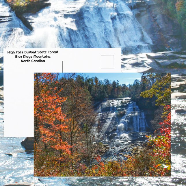 Vattenfall High Falls DuPont State Forest Höst Vykort (Skapare uppladdad)