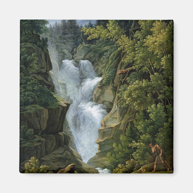 Vattenfall i Bern Highlands, 1796 Magnet (Framsidan)