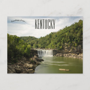 Vattenfall i Cumberlandfloden Kentucky Vykort