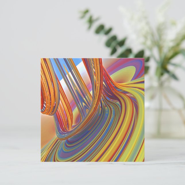 Vattenfall i Färg Kort (Stående Fram)