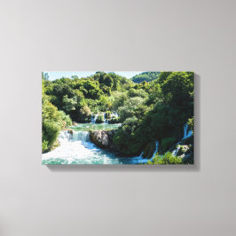 Vattenfall i Krka nationalpark - Dalmatien, Kroati Canvastryck
