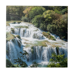 Vattenfall i Krka nationalpark - Dalmatien, Kroati Kakelplatta