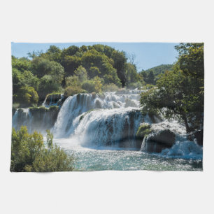 Vattenfall i Krka nationalpark - Dalmatien, Kroati Kökshandduk