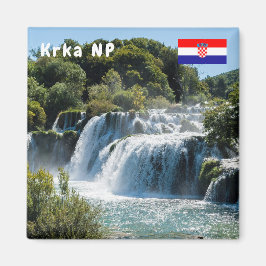 Vattenfall i Krka nationalpark - Dalmatien, Kroati Magnet
