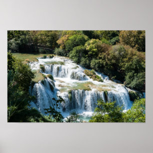 Vattenfall i Krka nationalpark - Dalmatien, Kroati Poster