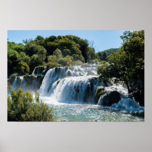 Vattenfall i Krka nationalpark - Dalmatien, Kroati Poster