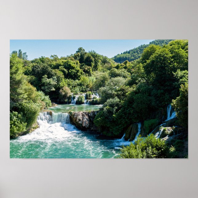 Vattenfall i Krka nationalpark - Dalmatien, Kroati Poster (Framsidan)