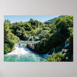 Vattenfall i Krka nationalpark - Dalmatien, Kroati Poster