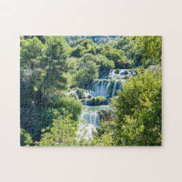 Vattenfall i Krka nationalpark - Dalmatien, Kroati Pussel