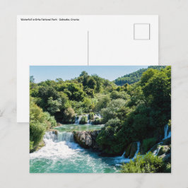 Vattenfall i Krka nationalpark - Dalmatien, Kroati Vykort