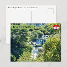 Vattenfall i Krka nationalpark - Dalmatien, Kroati Vykort