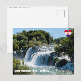 Vattenfall i Krka nationalpark - Dalmatien, Kroati Vykort