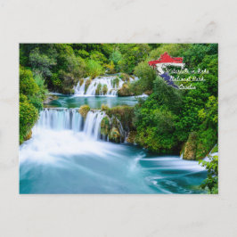 Vattenfall i Krka nationalpark, Kroatien Vykort