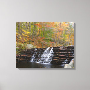 Vattenfall i Laurel Backe State Park I Canvastryck