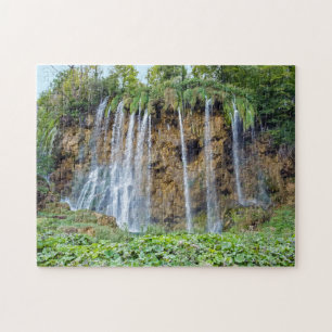 Vattenfall i nationalparken Plitvice - Kroatien Pussel