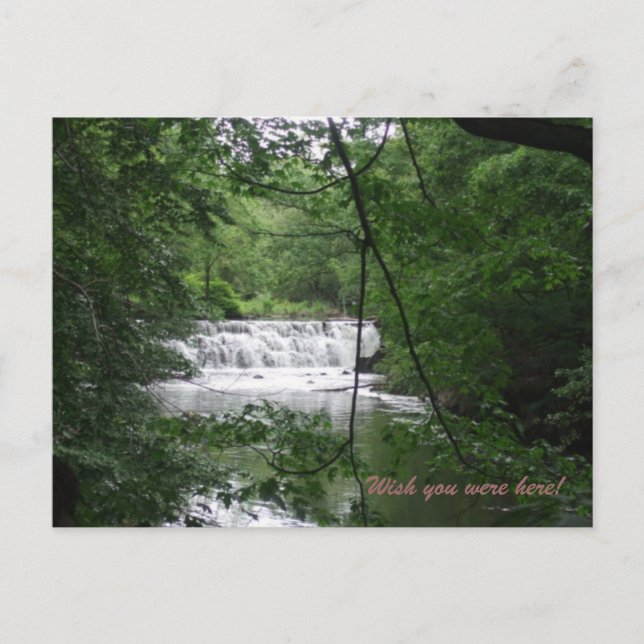 Vattenfall i naturen vykort (Framsida)