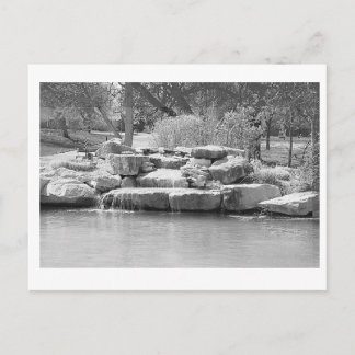 Vattenfall i parken vykort