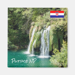 Vattenfall i Plitvice nationalpark - Kroatien Magnet