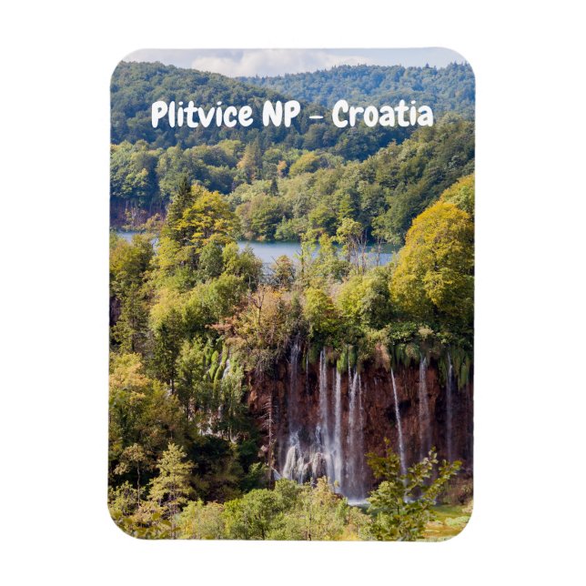 Vattenfall i Plitvice nationalpark - Kroatien Magnet (Vertikal)