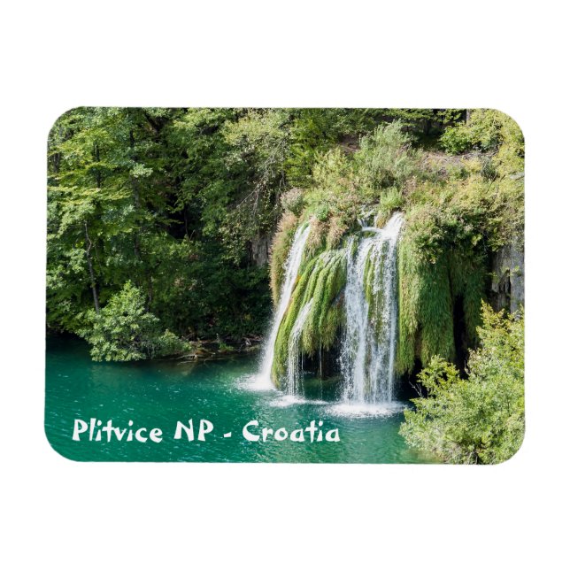 Vattenfall i Plitvice nationalpark - Kroatien Magnet (Horisontell)