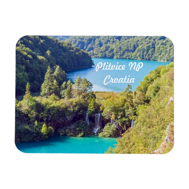 Vattenfall i Plitvice nationalpark - Kroatien Magnet (Horisontell)