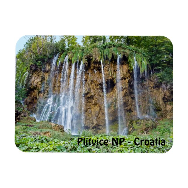 Vattenfall i Plitvice nationalpark - Kroatien Magnet (Horisontell)