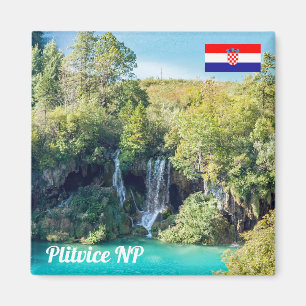 Vattenfall i Plitvice nationalpark - Kroatien Magnet