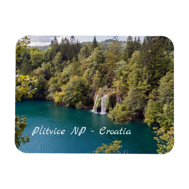 Vattenfall i Plitvice nationalpark - Kroatien Magnet (Horisontell)