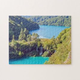 Vattenfall i Plitvice nationalpark - Kroatien Pussel